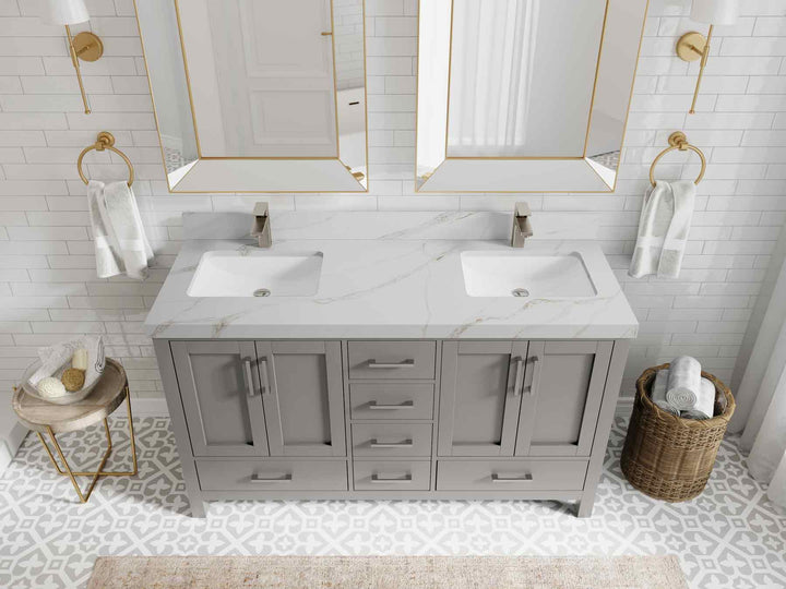 Malibu 60 in. W x 22 in. D Double Sink Bathroom Vanity - photo 22