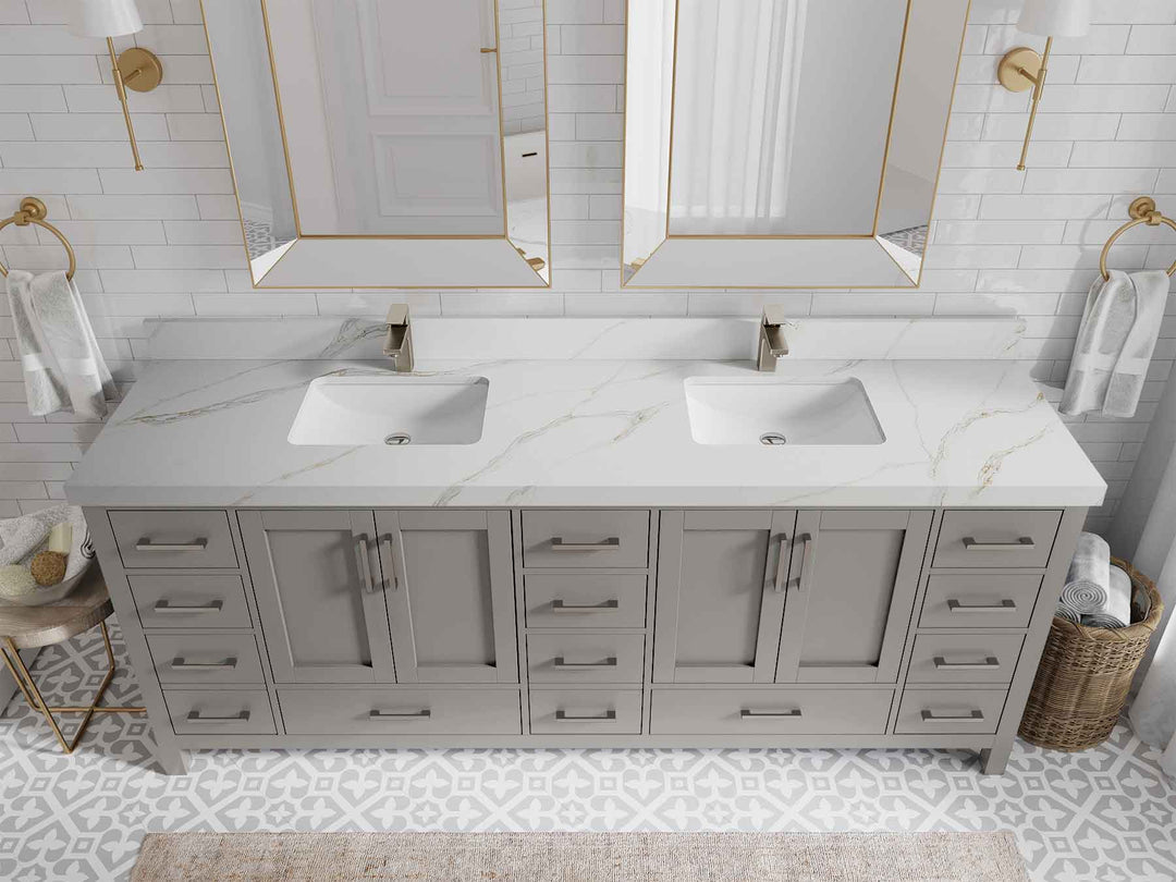 Malibu 84 in. W x 22 in. D Double Sink Bathroom Vanity