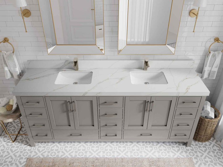 Malibu 84 in. W x 22 in. D Double Sink Bathroom Vanity - photo 22