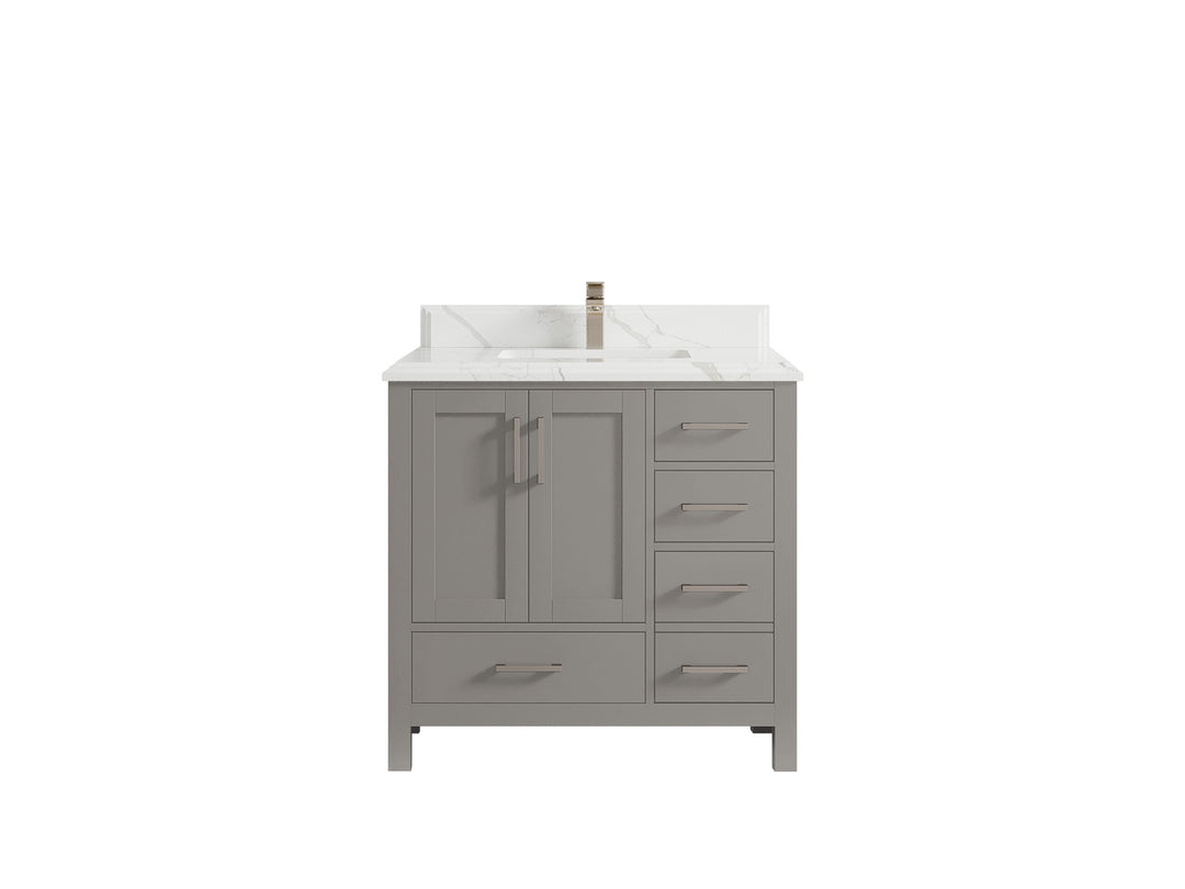 Malibu 36 in. W x 22 in. D Bathroom Vanity Center Sink