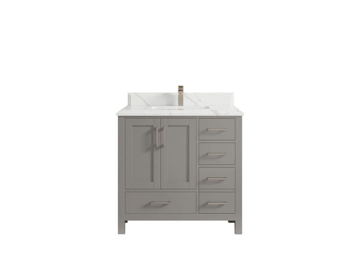 Malibu 36 in. W x 22 in. D Bathroom Vanity Center Sink - photo 25