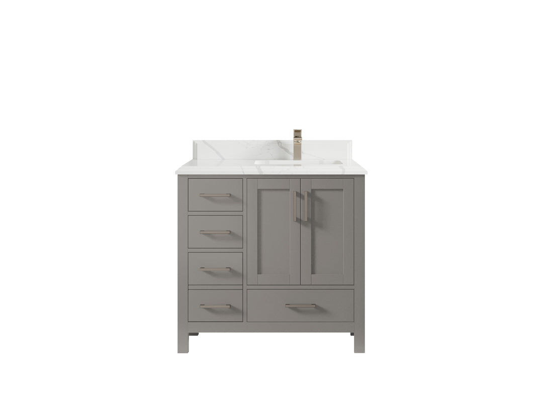 Malibu 36 in. W x 22 in. D Right Offset Sink Bathroom Vanity