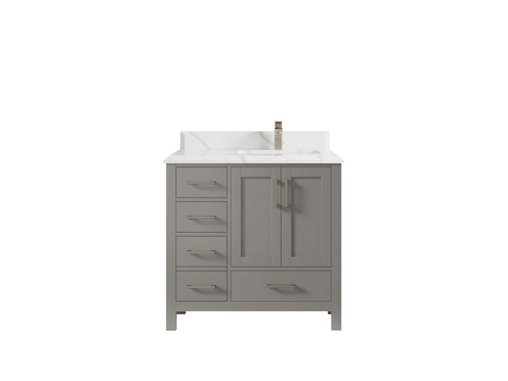 Malibu 36 in. W x 22 in. D Right Offset Sink Bathroom Vanity - photo 25