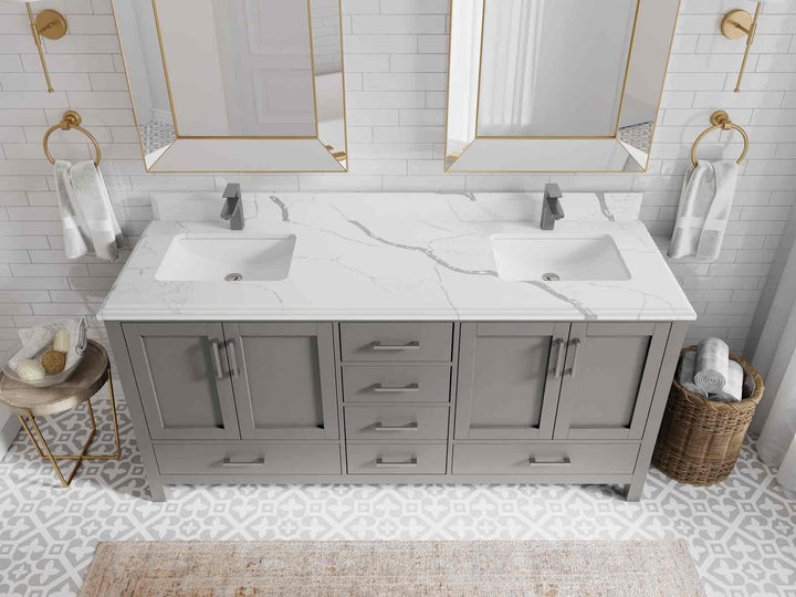 Malibu 72 in. W x 22 in. D Double Sink Bathroom Vanity - photo 24