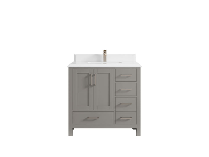 Malibu 36 in. W x 22 in. D Bathroom Vanity Center Sink - photo 29