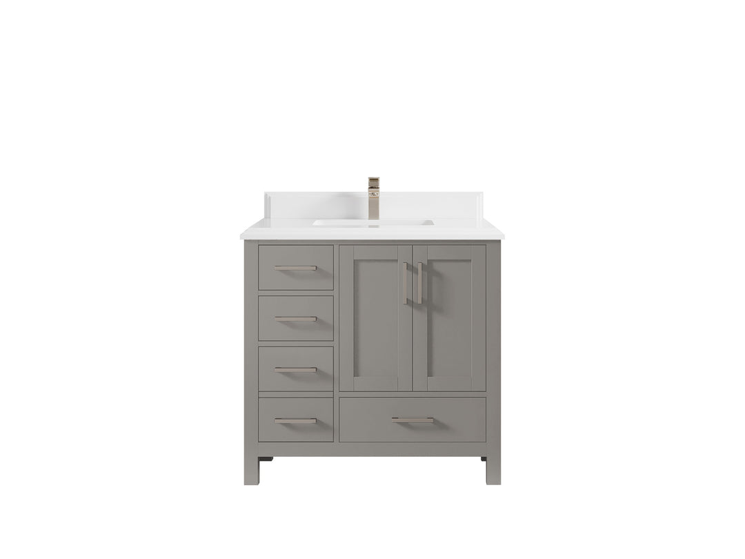 Malibu 36 in. W x 22 in. D Bathroom Vanity Center Sink 2