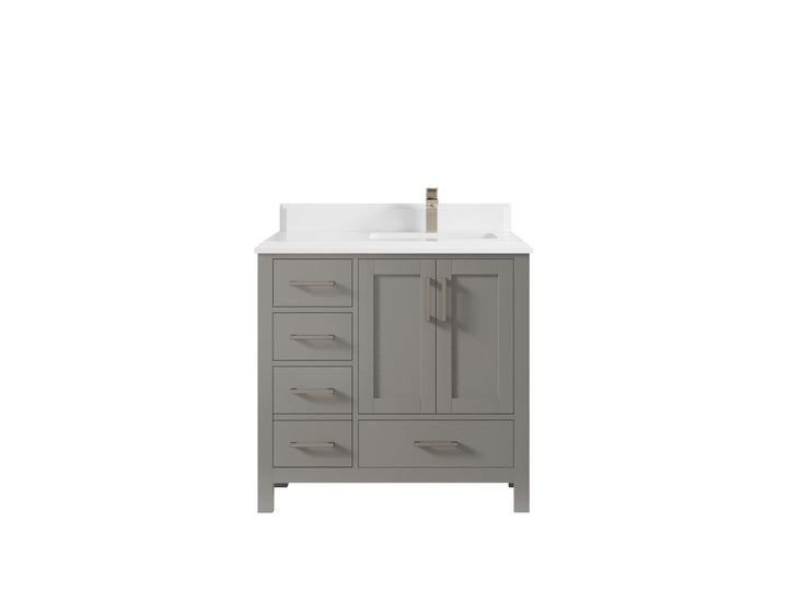 Malibu 36 in. W x 22 in. D Right Offset Sink Bathroom Vanity - photo 29