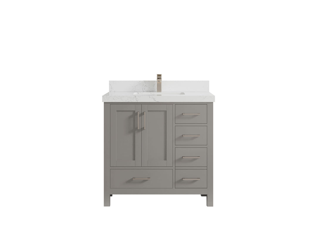 Malibu 36 in. W x 22 in. D Bathroom Vanity Center Sink