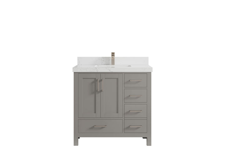 Malibu 36 in. W x 22 in. D Bathroom Vanity Center Sink - photo 31