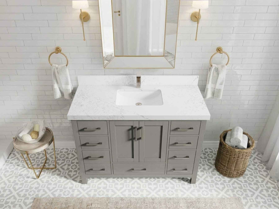 Malibu 48 in. W x 22 in. D Single Sink Bathroom Vanity | 
              
                Elephant Skin Gray
                
                  
             - MLB-CAB-GRY-47S - photo №34
