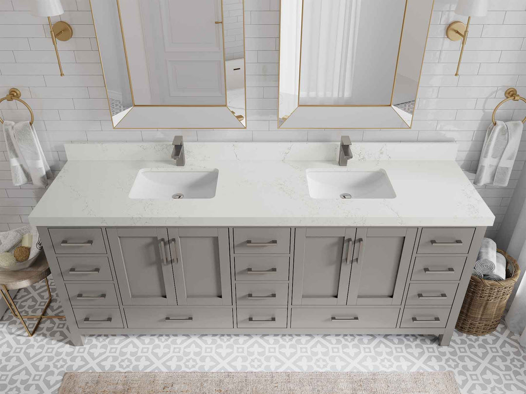 Malibu 84 in. W x 22 in. D Double Sink Bathroom Vanity