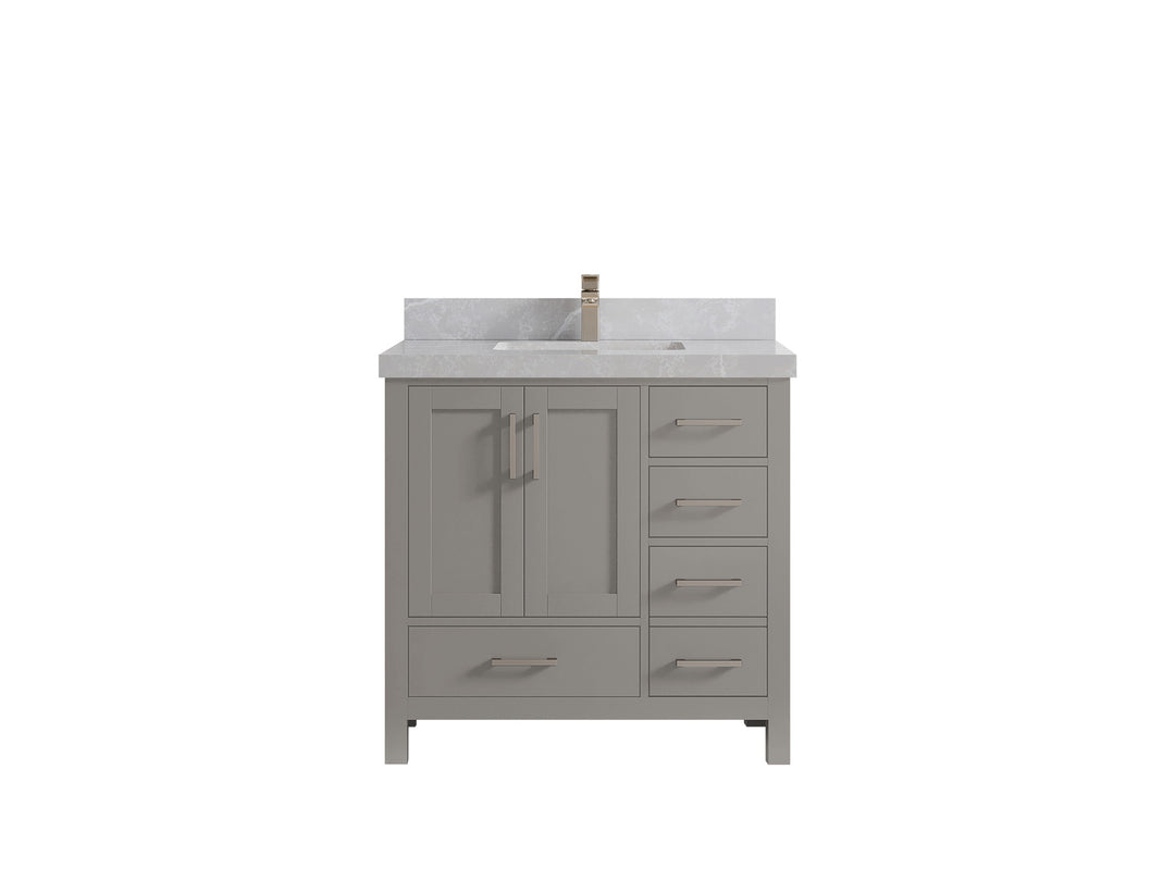 Malibu 36 in. W x 22 in. D Bathroom Vanity Center Sink