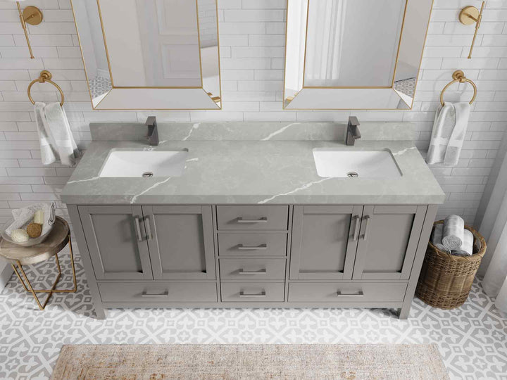 Malibu 72 in. W x 22 in. D Double Sink Bathroom Vanity - photo 32