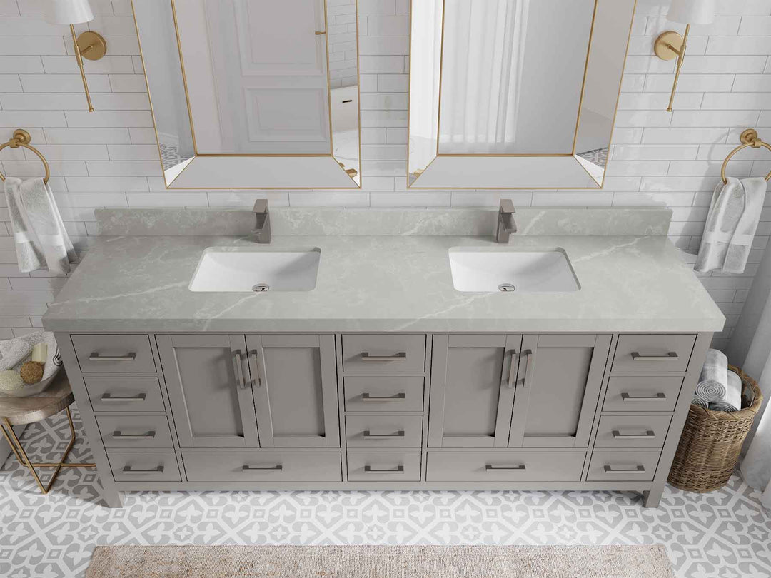 Malibu 84 in. W x 22 in. D Double Sink Bathroom Vanity