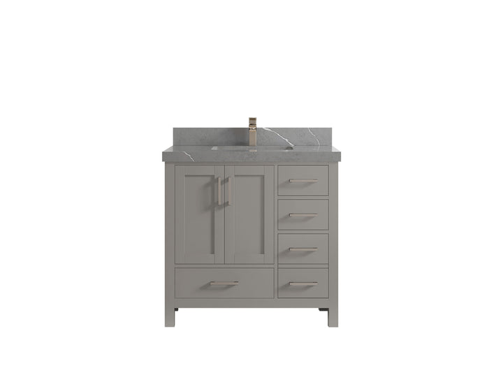 Malibu 36 in. W x 22 in. D Bathroom Vanity Center Sink - photo 35