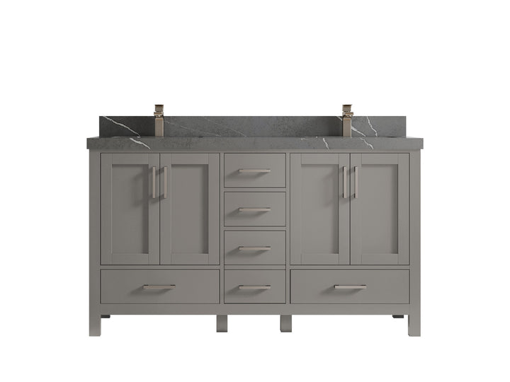 Malibu 60 in. W x 22 in. D Double Sink Bathroom Vanity - photo 35