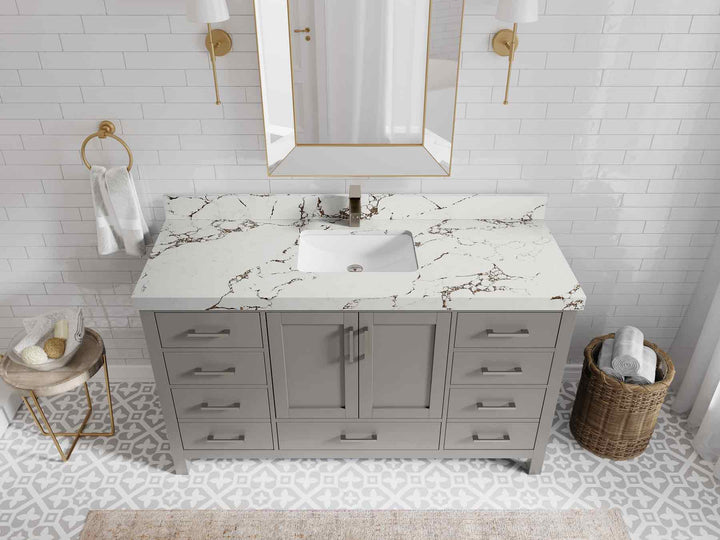 Malibu 60 in. W x 22 in. D Single Sink Bathroom Vanity - photo 36