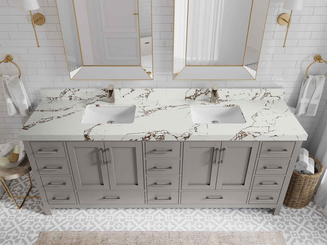 Malibu 84 in. W x 22 in. D Double Sink Bathroom Vanity