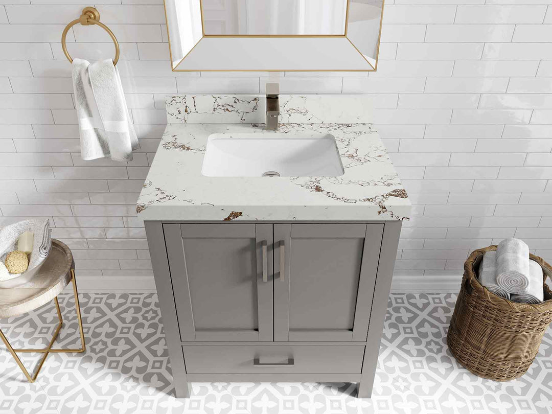 Malibu 30 in. W x 22 in. D Single Sink Bathroom Vanity