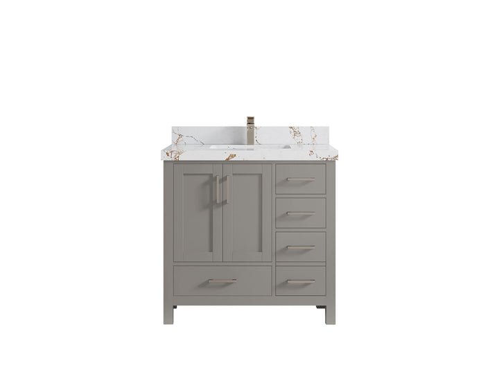 Malibu 36 in. W x 22 in. D Bathroom Vanity Center Sink - photo 39