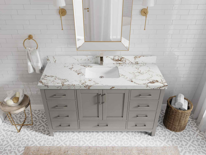 Malibu 60 in. W x 22 in. D Single Sink Bathroom Vanity - photo 38