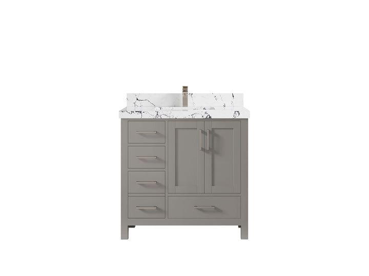 Malibu 36 in. W x 22 in. D Bathroom Vanity Center Sink 2 - photo 41