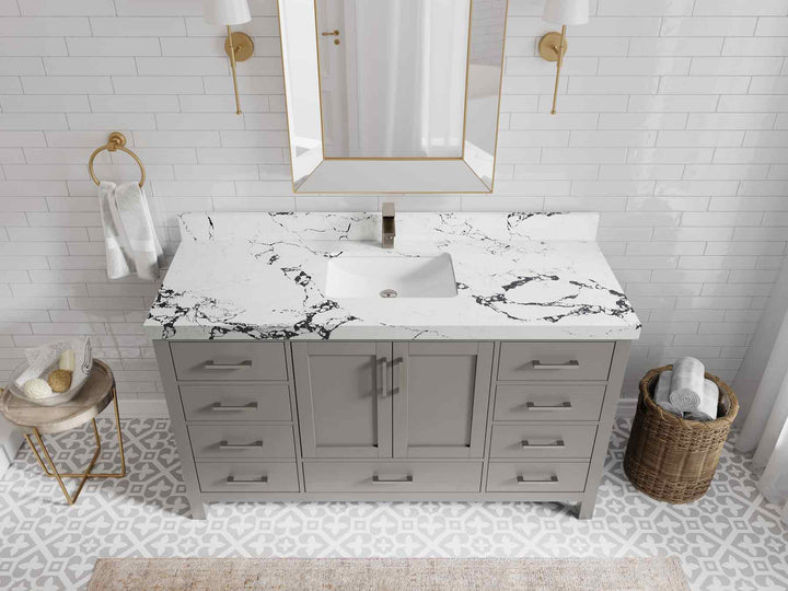 Malibu 60 in. W x 22 in. D Single Sink Bathroom Vanity - photo 40