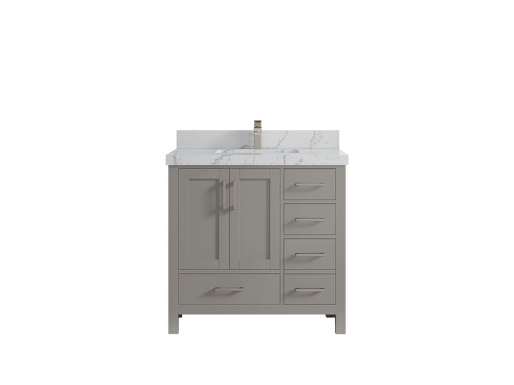 Malibu 36 in. W x 22 in. D Bathroom Vanity Center Sink - photo 43
