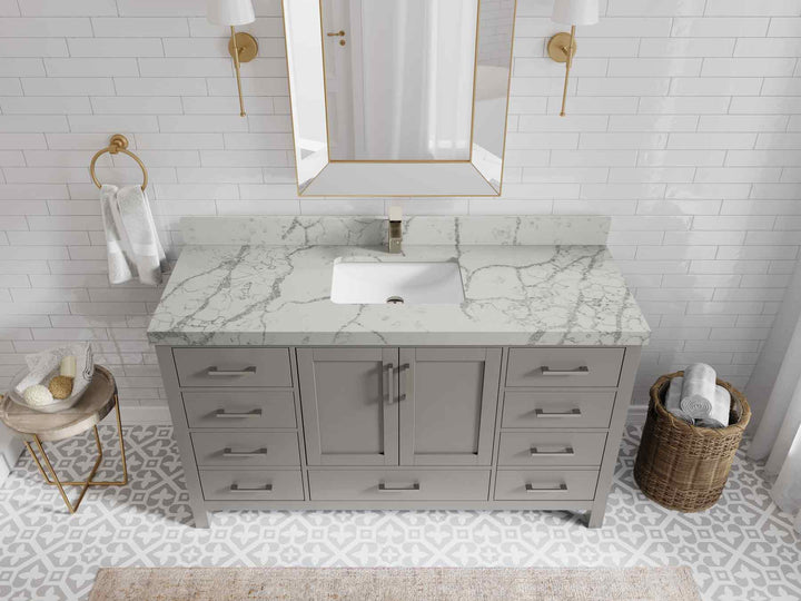 Malibu 60 in. W x 22 in. D Single Sink Bathroom Vanity - photo 42