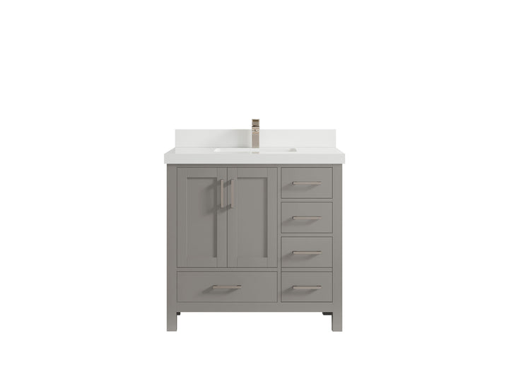 Malibu 36 in. W x 22 in. D Bathroom Vanity Center Sink - photo 45