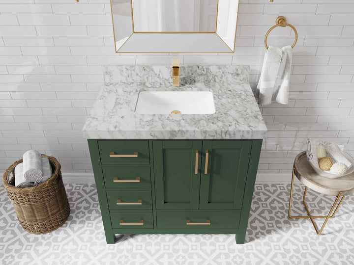 Malibu 36 in. W x 22 in. D Bathroom Vanity Center Sink 2 - photo 10