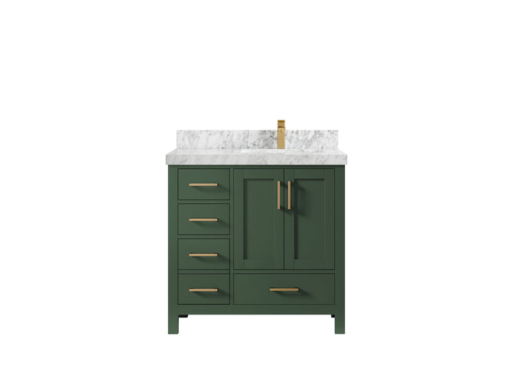 Malibu 36 in. W x 22 in. D Right Offset Sink Bathroom Vanity - photo 11