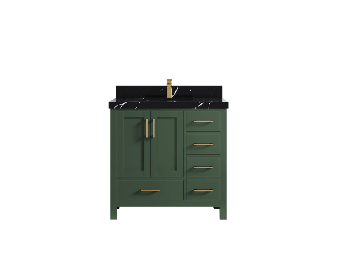 Malibu 36 in. W x 22 in. D Bathroom Vanity Center Sink