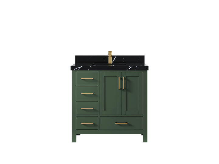 Malibu 36 in. W x 22 in. D Bathroom Vanity Center Sink 2 - photo 9