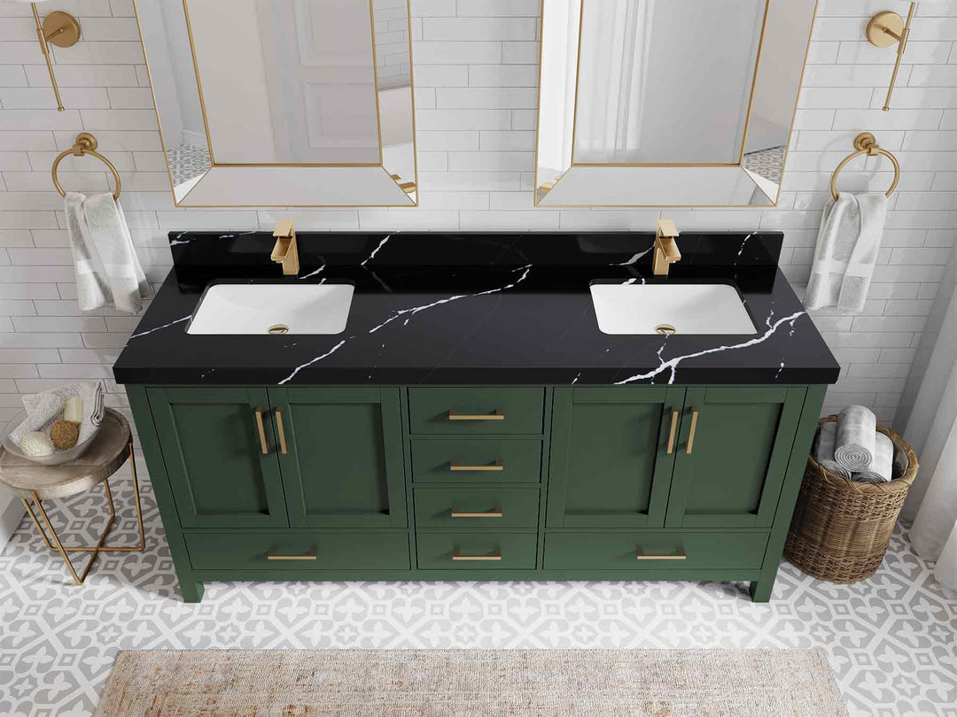 Malibu 72 in. W x 22 in. D Double Sink Bathroom Vanity