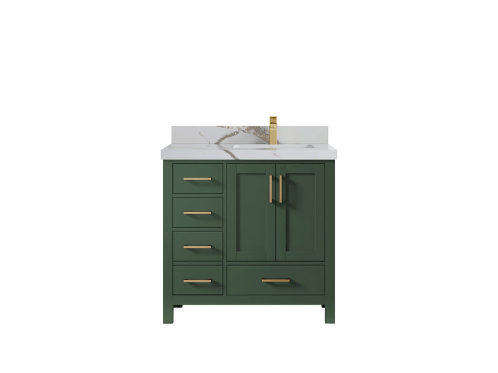 Malibu 36 in. W x 22 in. D Right Offset Sink Bathroom Vanity - photo 15