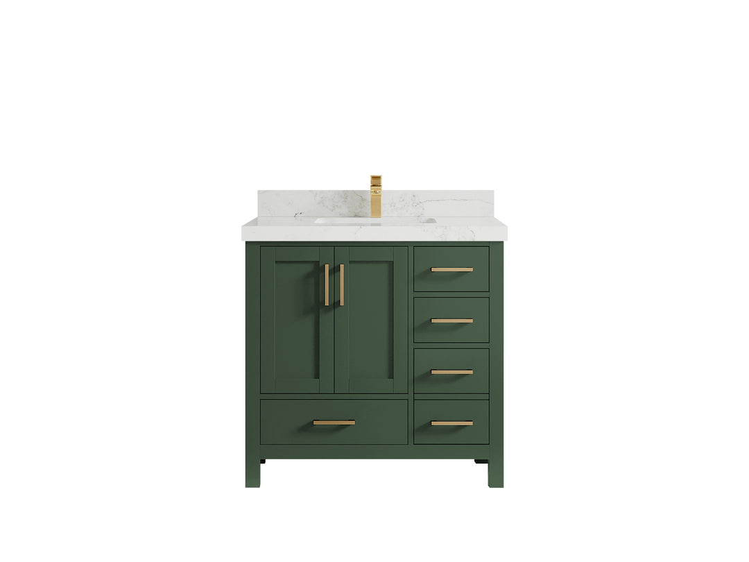 Malibu 36 in. W x 22 in. D Bathroom Vanity Center Sink
