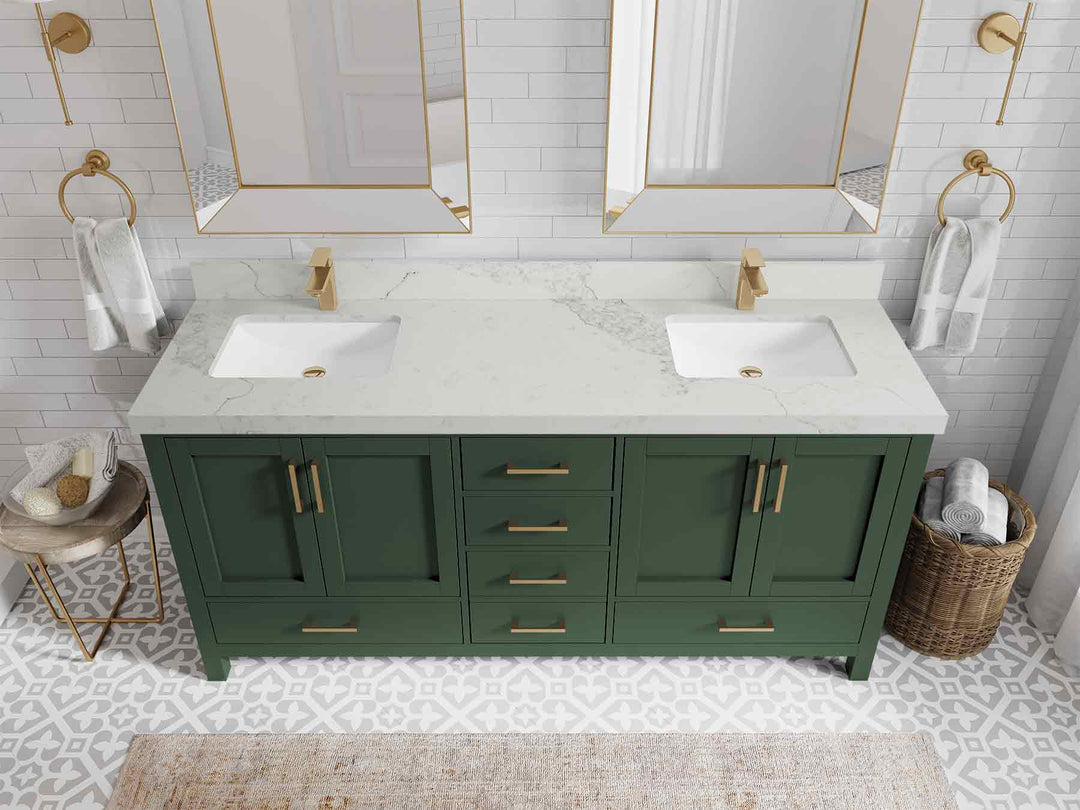 Malibu 72 in. W x 22 in. D Double Sink Bathroom Vanity