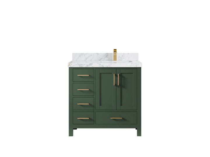 Malibu 36 in. W x 22 in. D Right Offset Sink Bathroom Vanity - photo 21