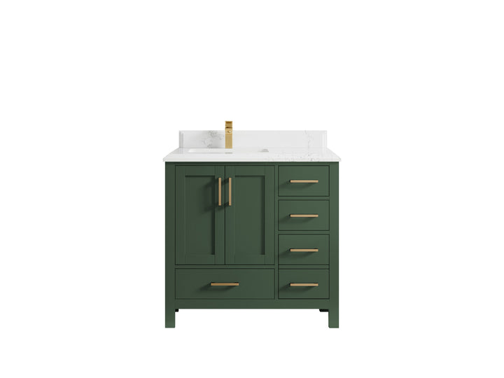 Malibu 36 in. W x 22 in. D Left Offset Sink Bathroom Vanity - photo 27