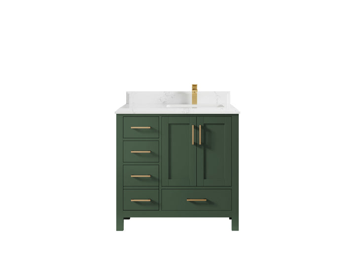 Malibu 36 in. W x 22 in. D Right Offset Sink Bathroom Vanity - photo 27