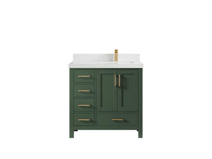 Malibu 36 in. W x 22 in. D Right Offset Sink Bathroom Vanity - photo 31