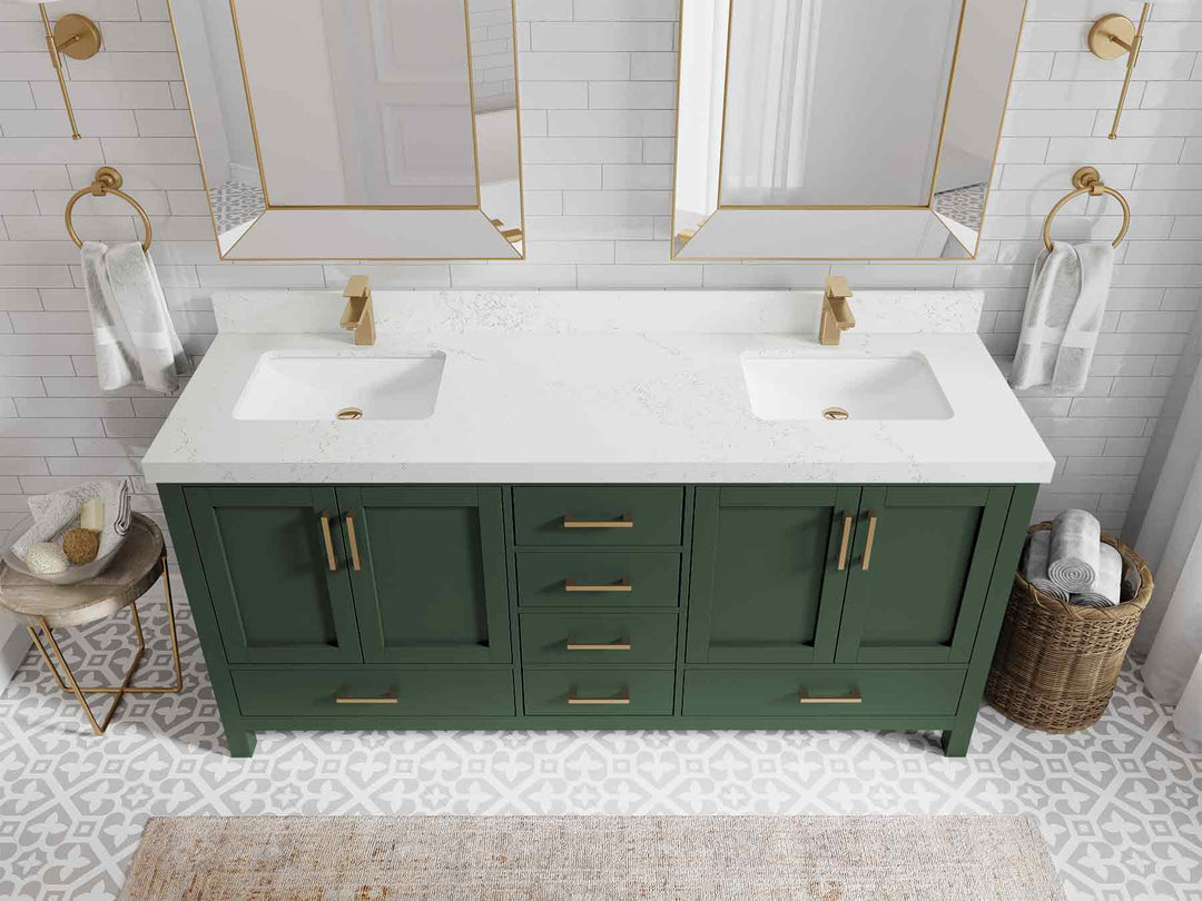 Malibu 72 in. W x 22 in. D Double Sink Bathroom Vanity
