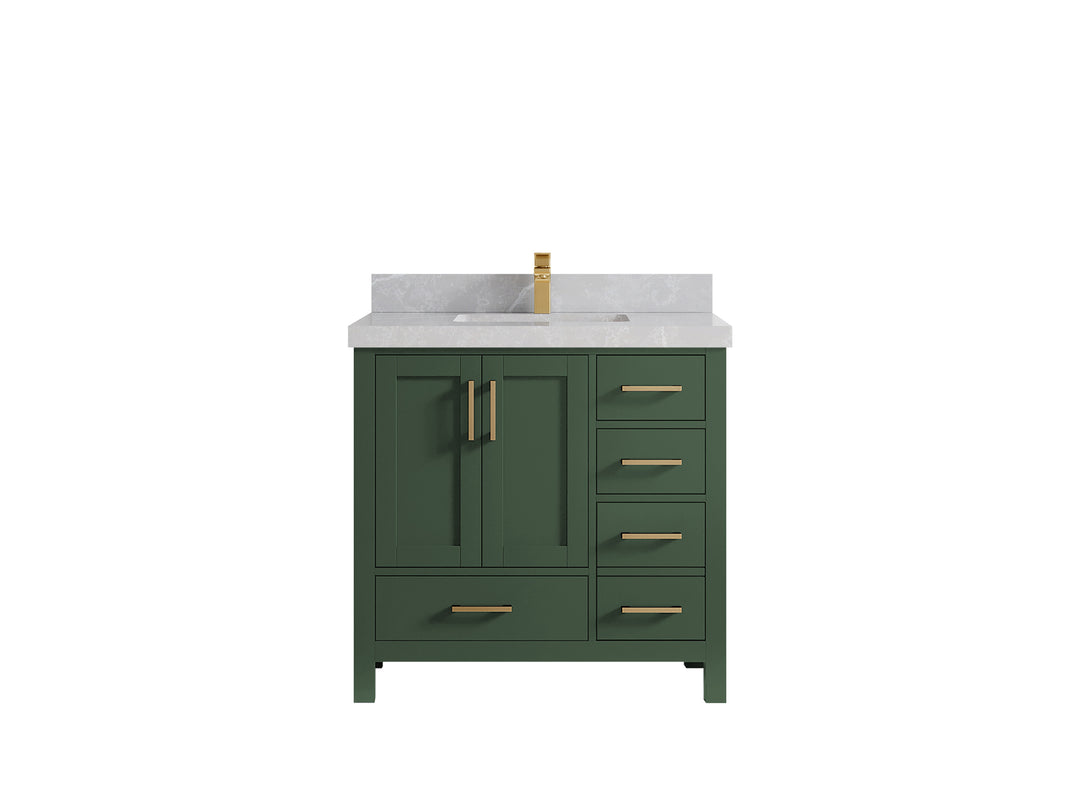 Malibu 36 in. W x 22 in. D Bathroom Vanity Center Sink