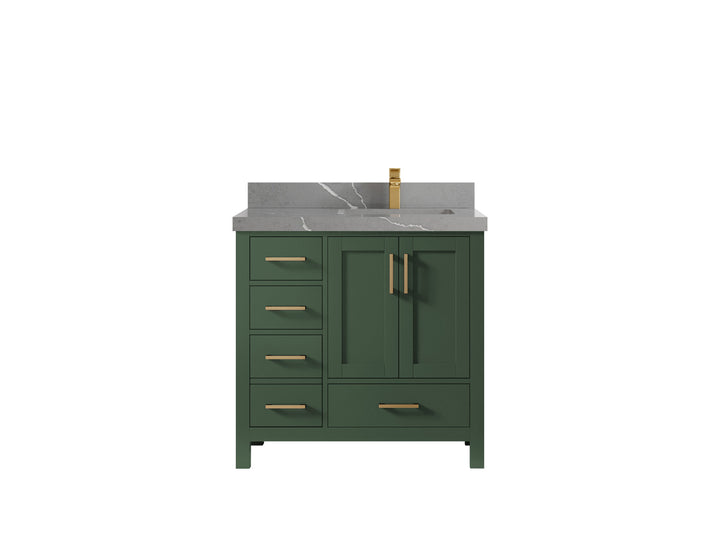 Malibu 36 in. W x 22 in. D Right Offset Sink Bathroom Vanity - photo 35