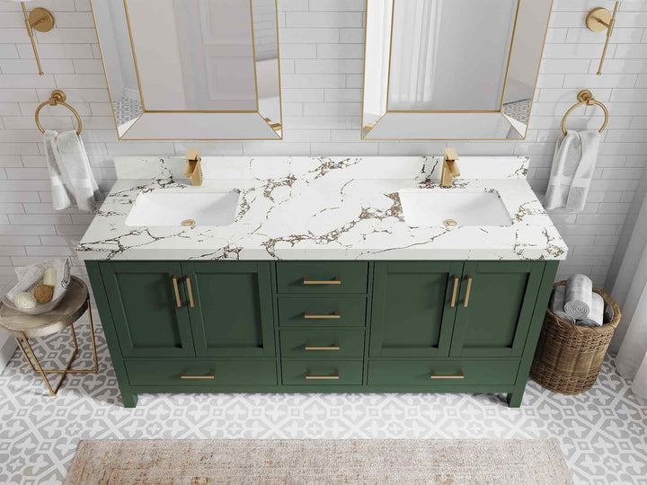 Malibu 72 in. W x 22 in. D Double Sink Bathroom Vanity - photo 36