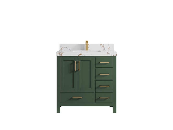 Malibu 36 in. W x 22 in. D Bathroom Vanity Center Sink - photo 39