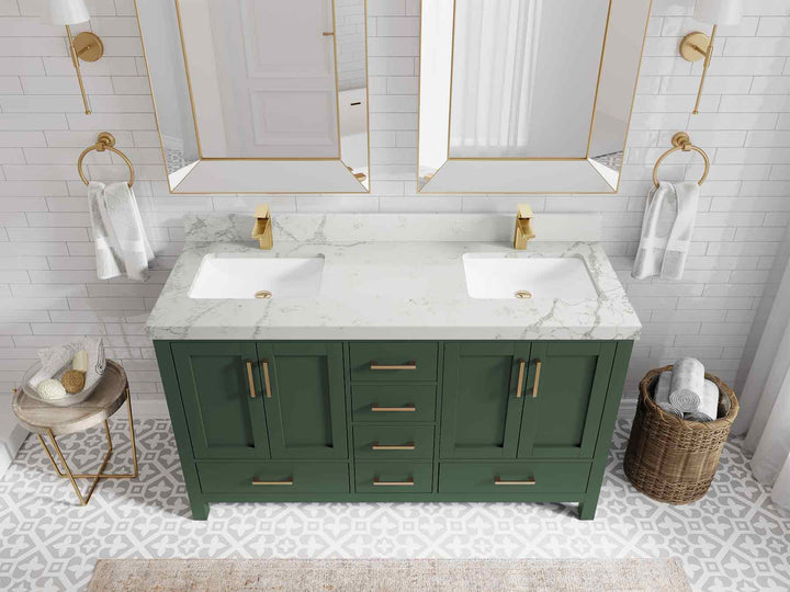 Malibu 60 in. W x 22 in. D Double Sink Bathroom Vanity - photo 43