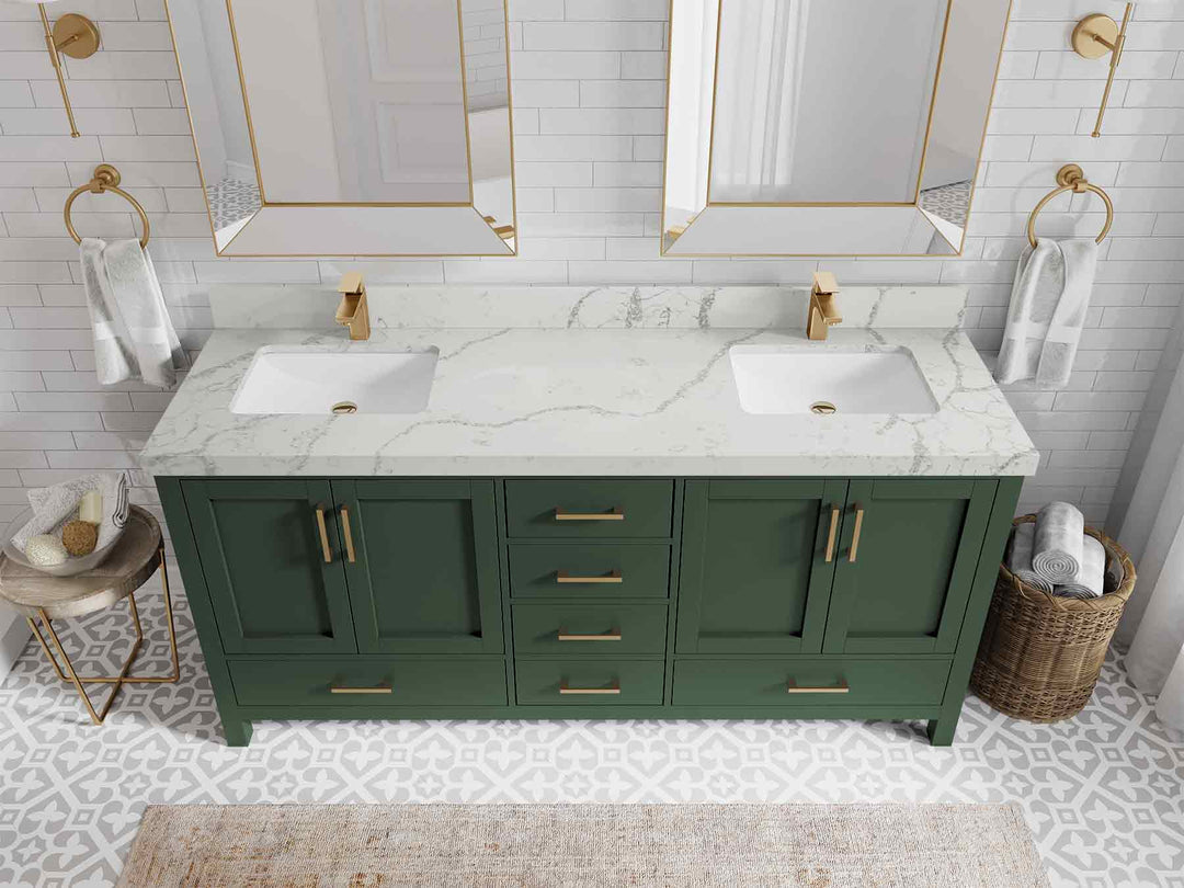 Malibu 72 in. W x 22 in. D Double Sink Bathroom Vanity