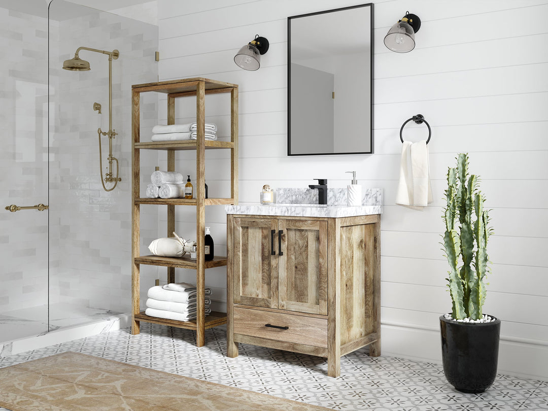 Malibu Mango Wood 30 in. W x 22 in. D Single Sink Bathroom Vanity